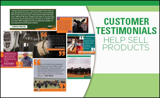 Customer Testimonials Help Sell Products