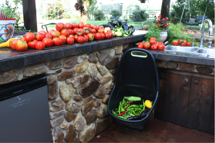 A picture from my early morning garden picking ‘workout’ session last spring! 