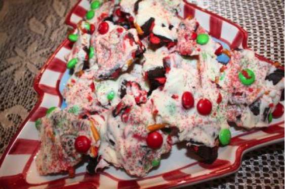 holly jolly christmas bark