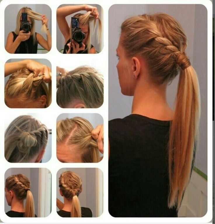 double french braid ponytail