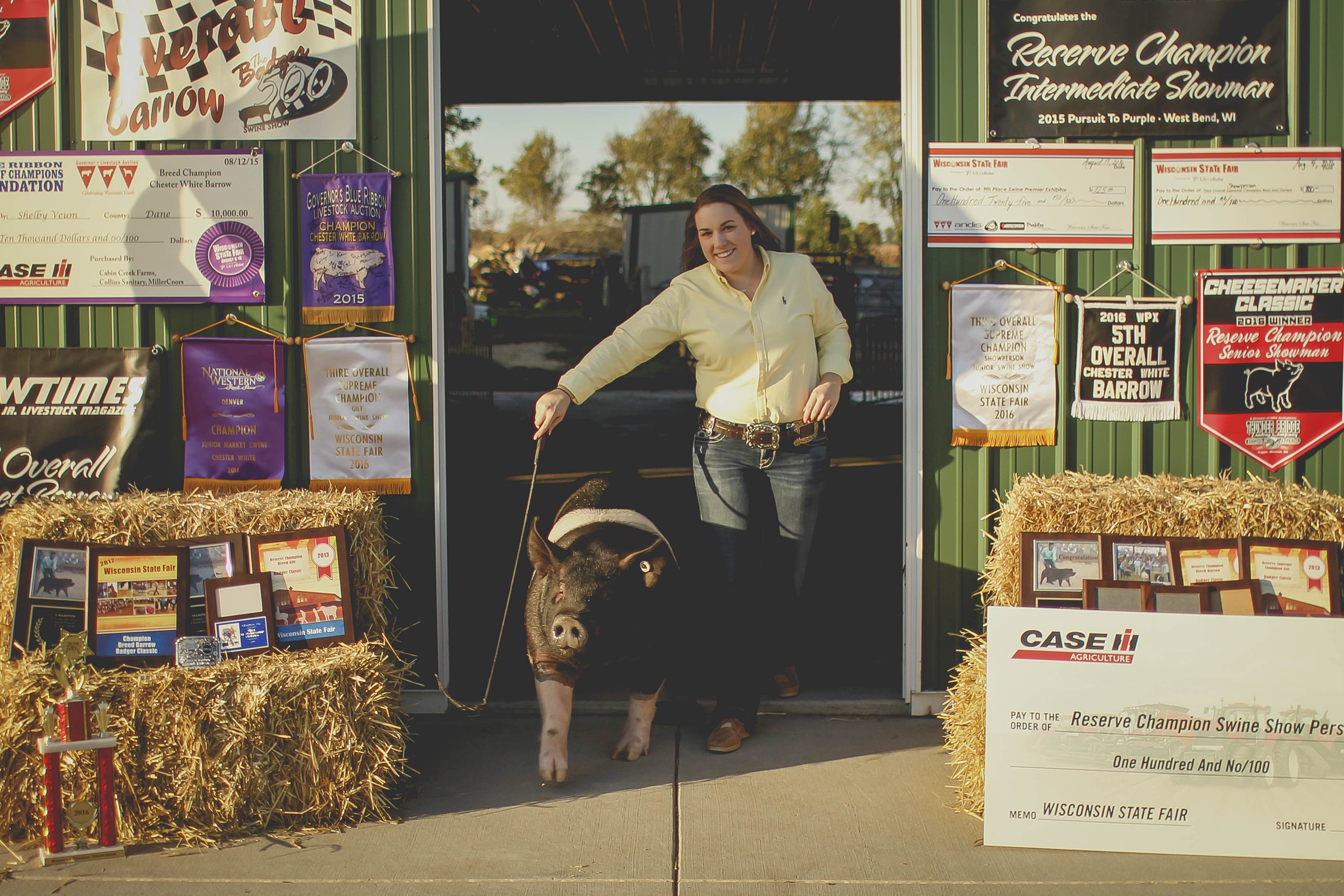 Sure Champ Senior Photo Ideas: Show Pig 