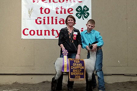 18 Gilliam County Fair, Reserve Grand Champion Market Lamb, Shown by Wyatt Wilson Test