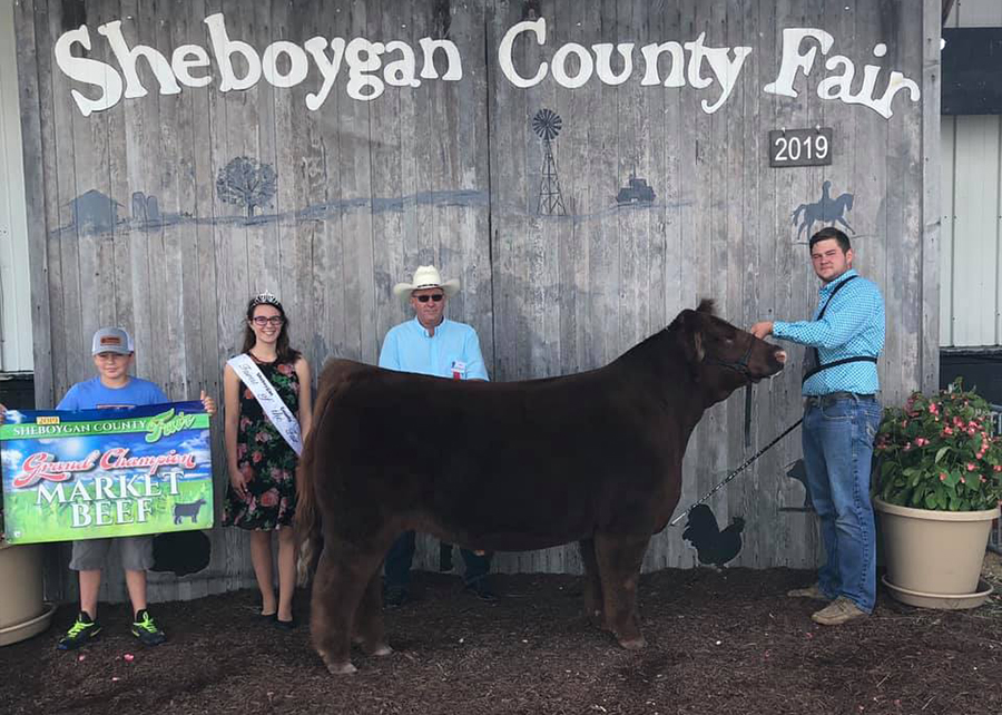 2019 Sheboygan County Fair, Grand Champion Market Beef, Shown by Evan Ladwig